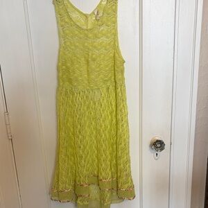 Bright yellow swimsuit cover up